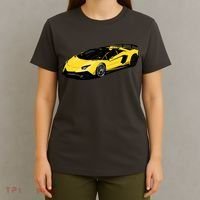 Yellow Racing Sports Car T-Shirt thumb 4