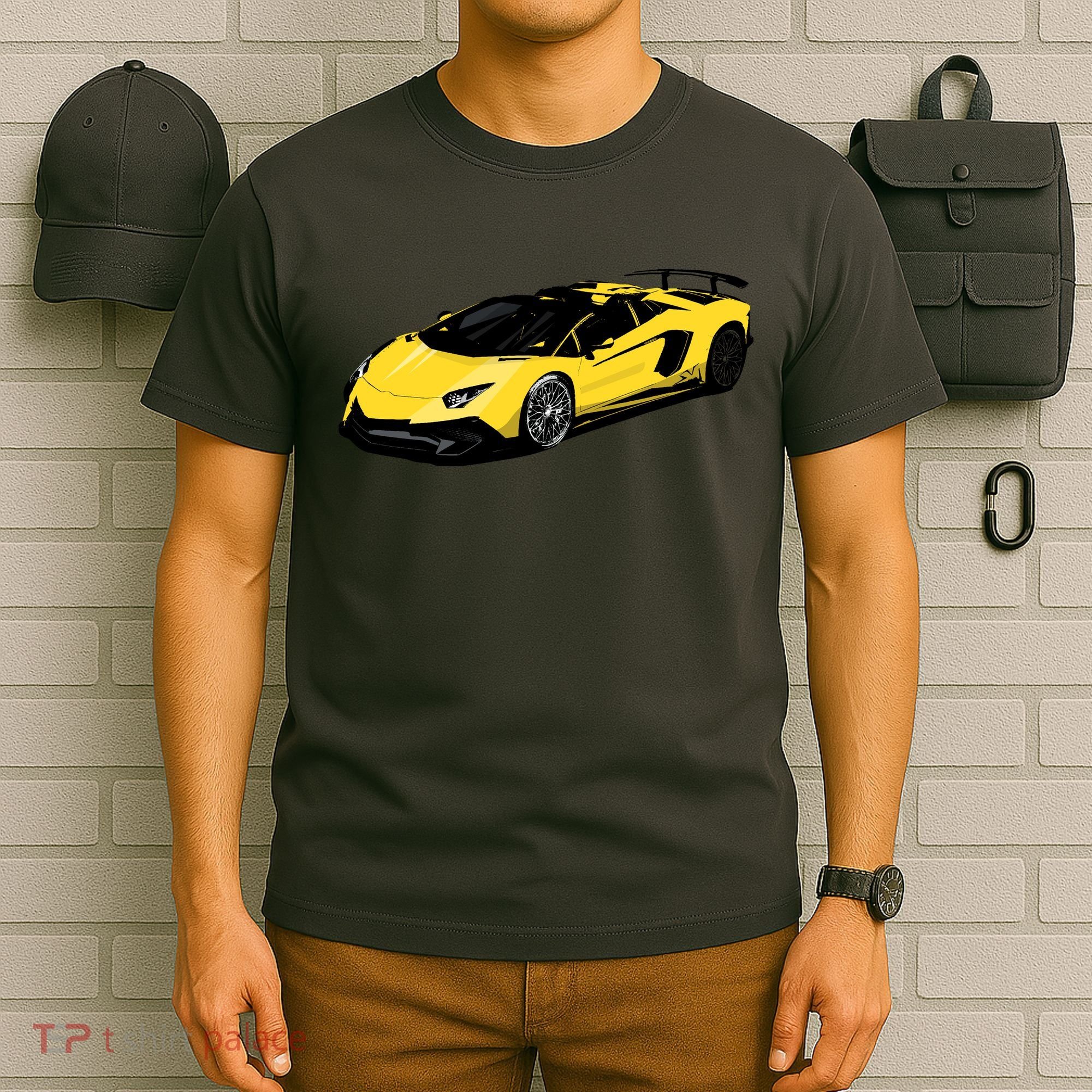Yellow Racing Sports Car T-Shirt
