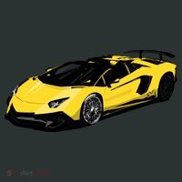 Yellow Racing Sports Car Baby Bodysuit thumb 2