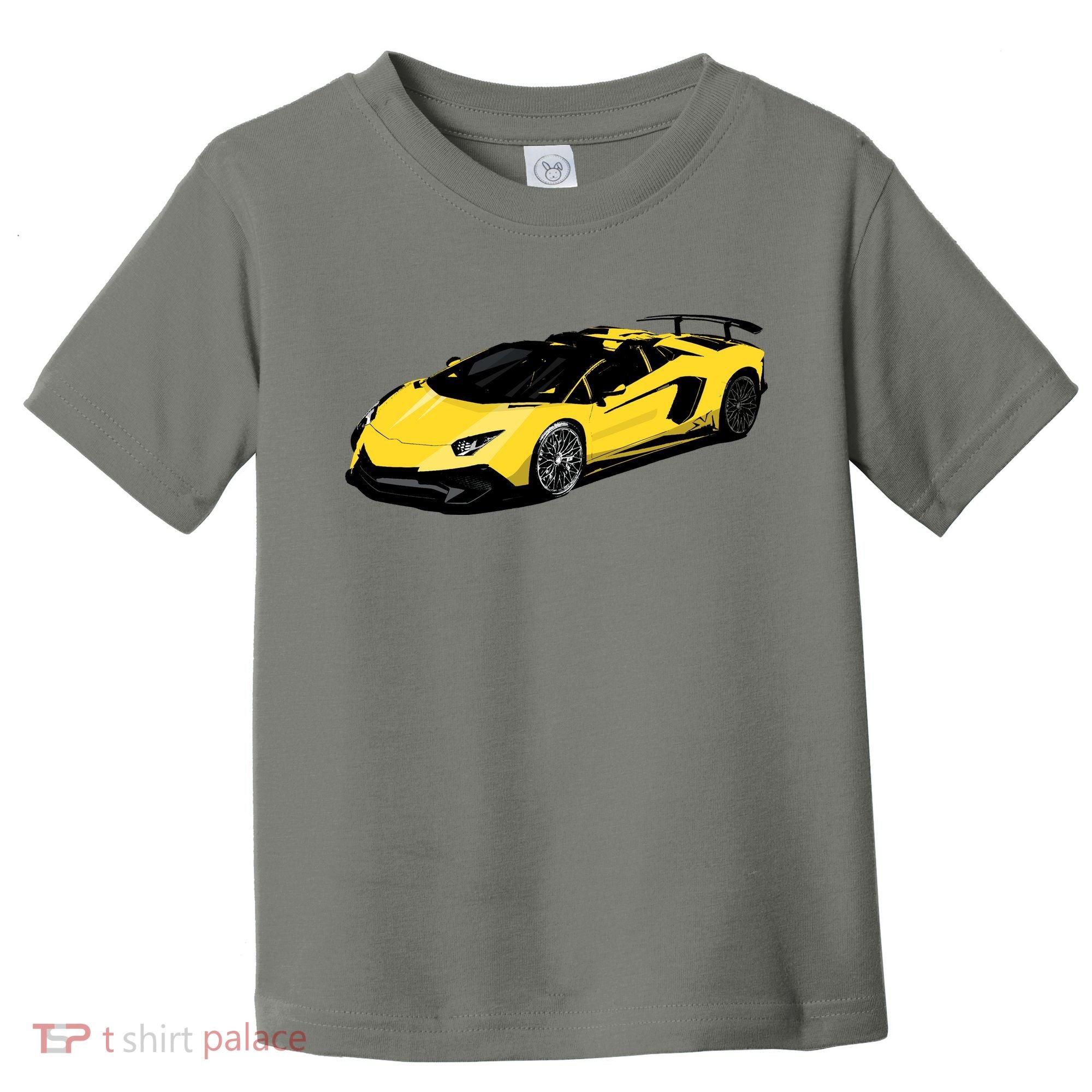 Yellow Racing Sports Car Toddler T-Shirt