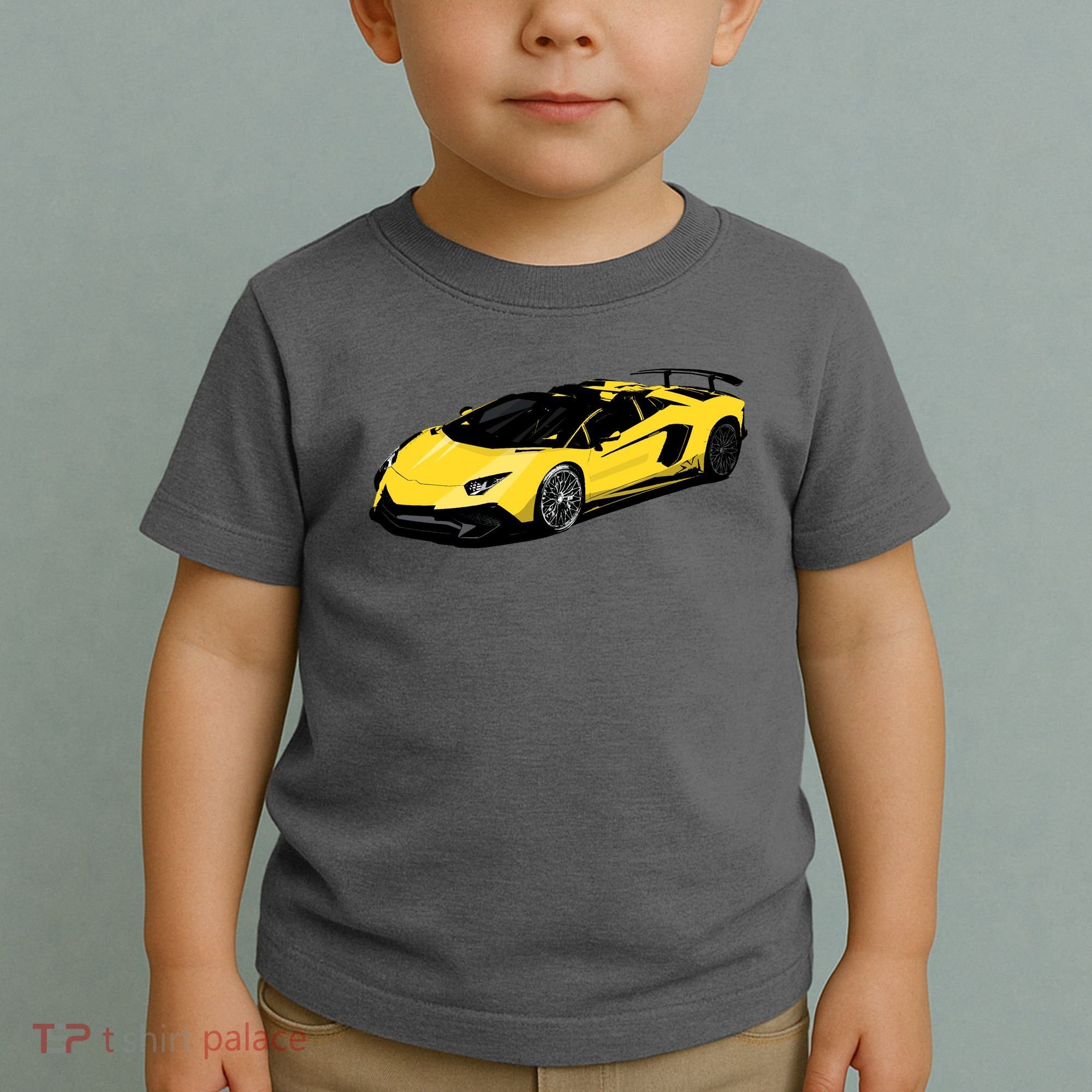 Yellow Racing Sports Car Toddler T-Shirt