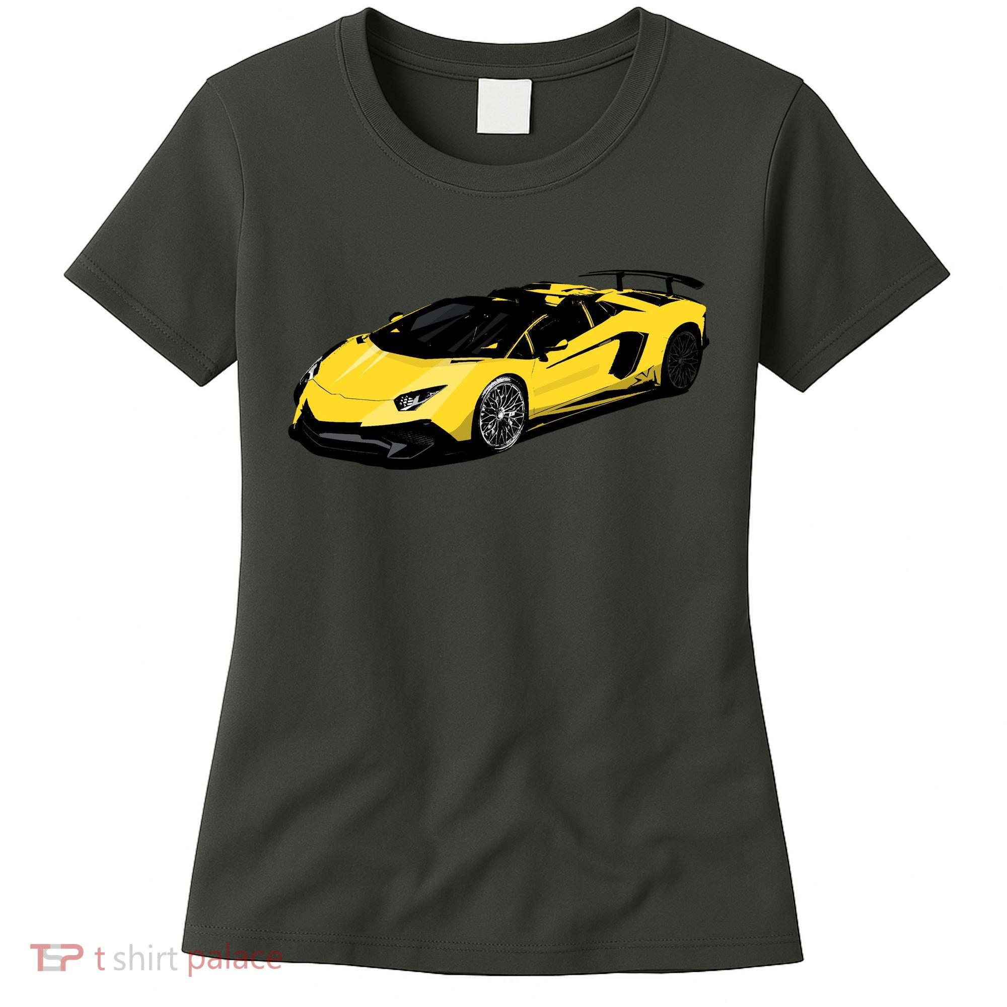Yellow Racing Sports Car Women's T-Shirt