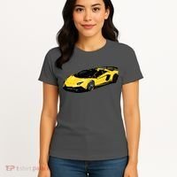 Yellow Racing Sports Car Women's T-Shirt thumb 4