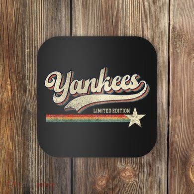 Yankee Retro Style 70s 80s First Name Coaster