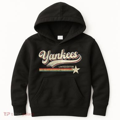 Yankee Retro Style 70s 80s First Name Kids Hoodie