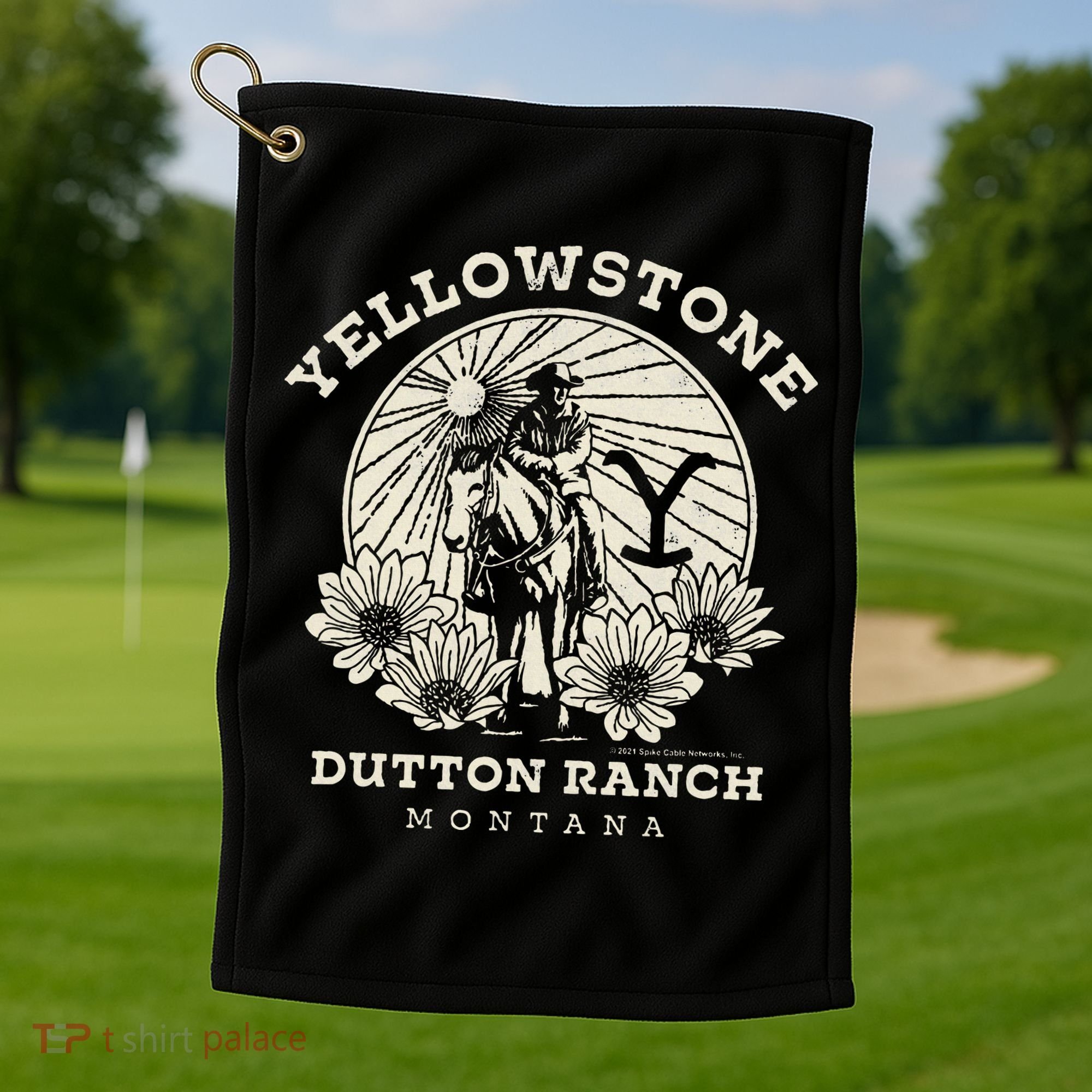 Yellowstone Ranch Solo Horseback Rider Golf Towel