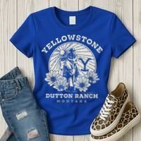 Yellowstone Ranch Solo Horseback Rider Women's T-Shirt thumb 3