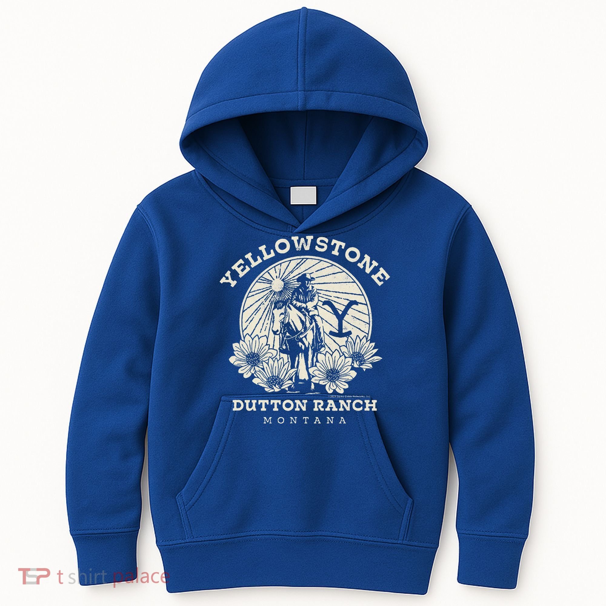 Yellowstone Ranch Solo Horseback Rider Kids Hoodie