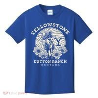 Yellowstone Ranch Solo Horseback Rider Kids T-Shirt thumb 0