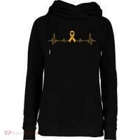 Yellow Ribbon Suicide Prevention Awareness Womens Funnel Neck Pullover Hood thumb 0