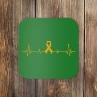 Yellow Ribbon Suicide Prevention Awareness Coaster thumb 0