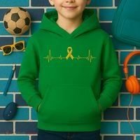 Yellow Ribbon Suicide Prevention Awareness Kids Hoodie thumb 2