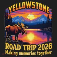 Yellowstone Road Trip 2026 Making Memories Together Adult Drive Performance Visor thumb 2