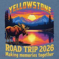 Yellowstone Road Trip 2026 Making Memories Together Garment-Dyed Sweatshirt thumb 2