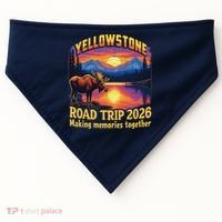 Yellowstone Road Trip 2026 Making Memories Together USA-Made Doggie Bandana thumb 0