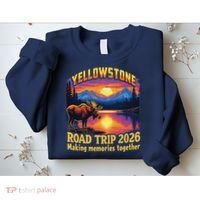 Yellowstone Road Trip 2026 Making Memories Together Sweatshirt thumb 2