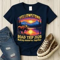 Yellowstone Road Trip 2026 Making Memories Together Women's T-Shirt thumb 3