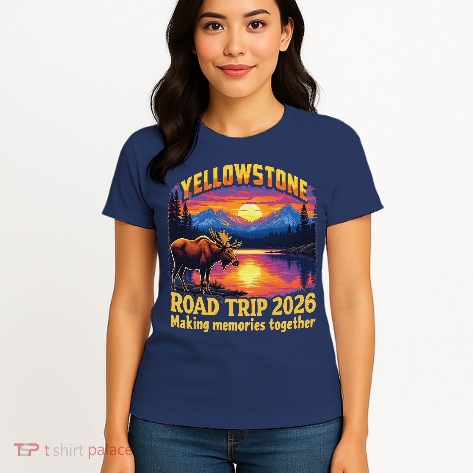 Yellowstone Road Trip 2026 Making Memories Together Women's T-Shirt