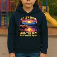 Yellowstone Road Trip 2026 Making Memories Together Kids Hoodie thumb 3