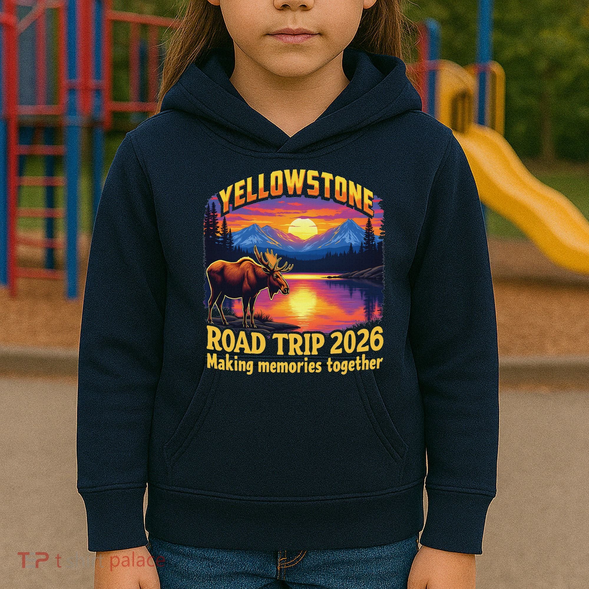 Yellowstone Road Trip 2026 Making Memories Together Kids Hoodie