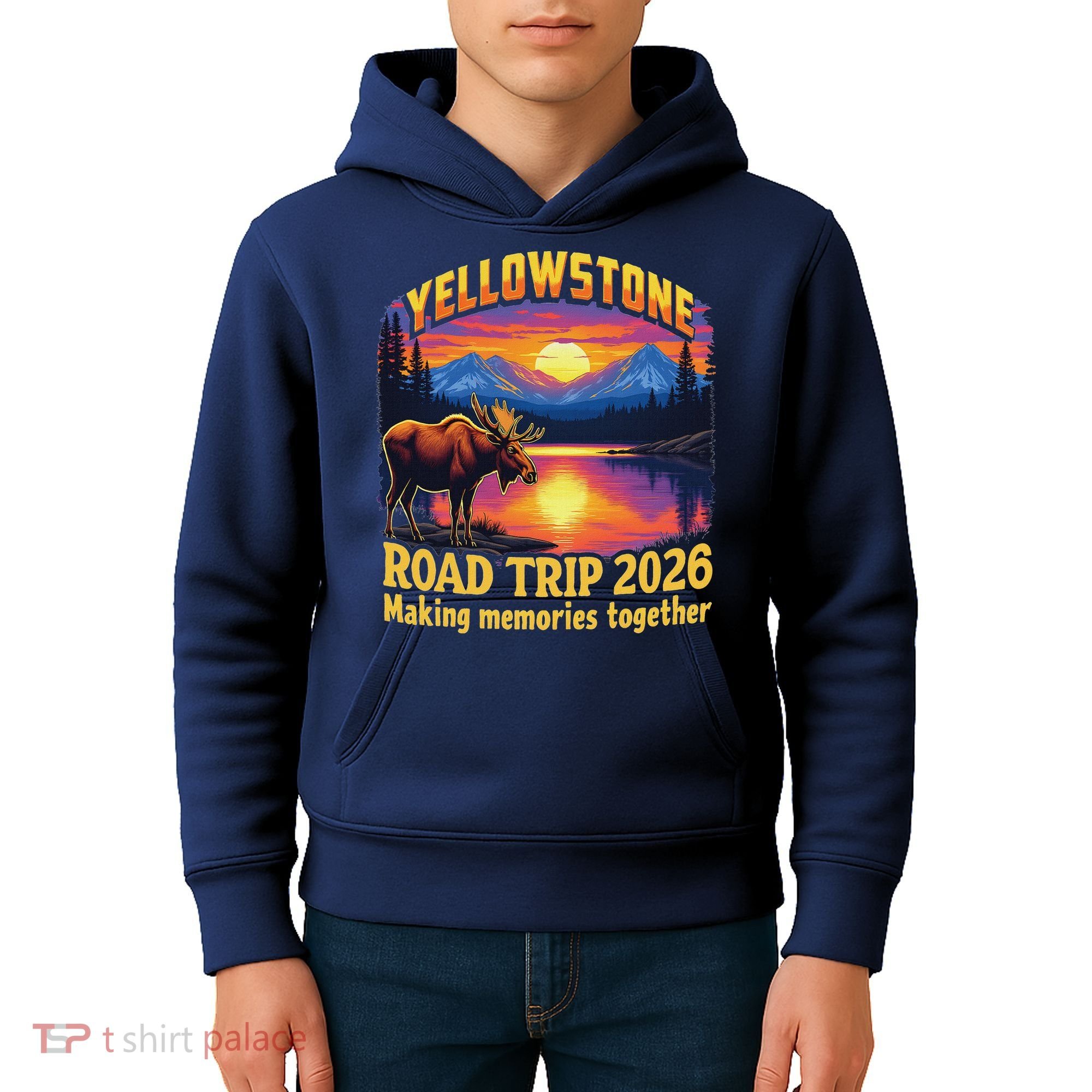 Yellowstone Road Trip 2026 Making Memories Together Kids Hoodie