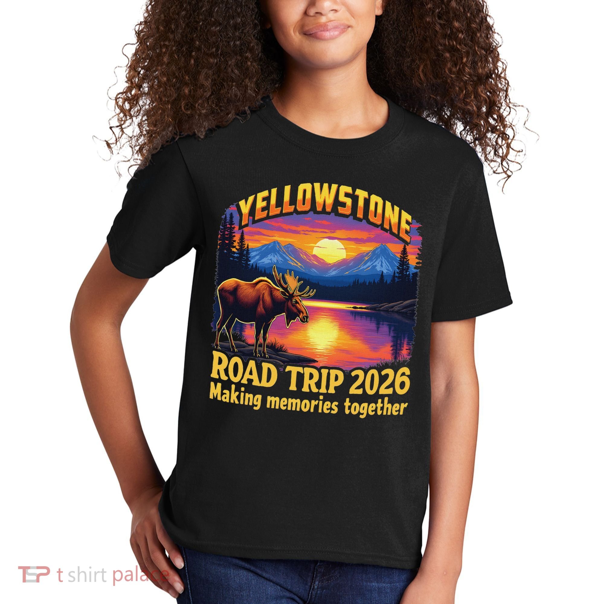 Yellowstone Road Trip 2026 Making Memories Together Kids T-Shirt