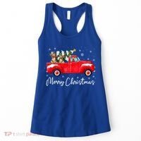 Yorkie Red Truck Christmas Funny Gift Santa Hat Dog Xmas Funny Gift Women's Tank Top thumb 0
