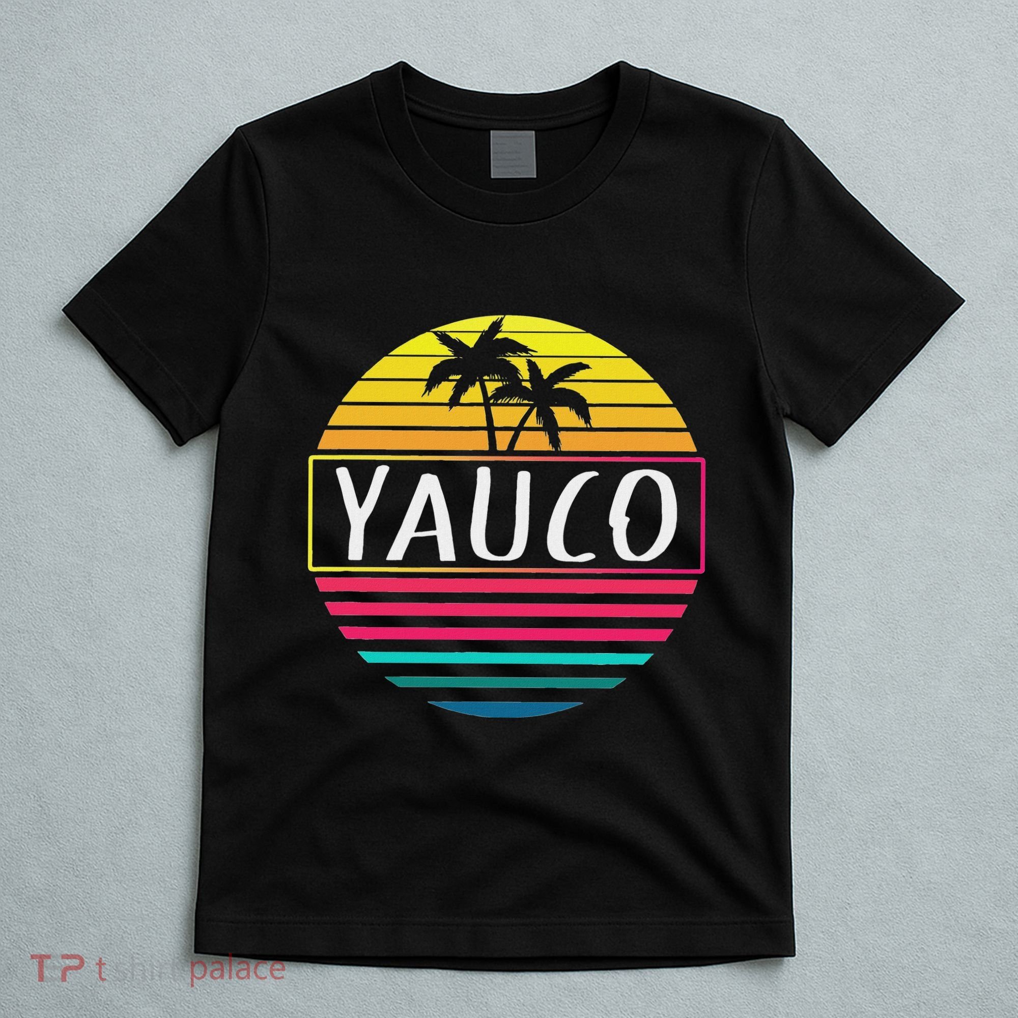Yauco Retro Vintage Sun Puerto Rico Sunset T-Shirt