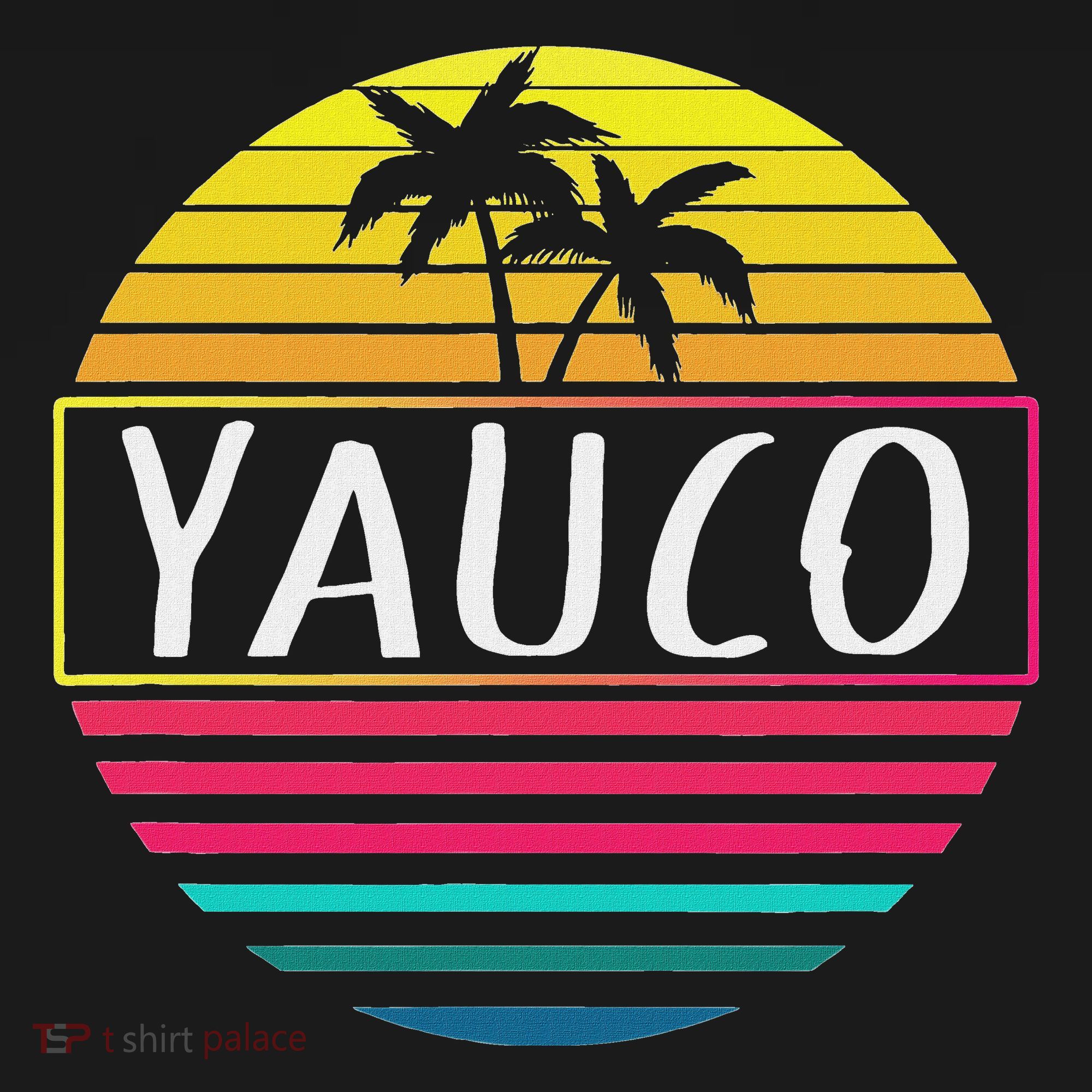 Yauco Retro Vintage Sun Puerto Rico Sunset T-Shirt