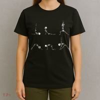 Yoga Skeletons Asana Namaste Funny Meditation Halloween Yogi T-Shirt thumb 4