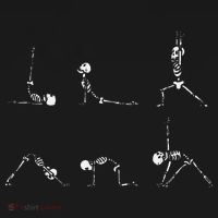 Yoga Skeletons Asana Namaste Funny Meditation Halloween Yogi T-Shirt thumb 7