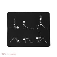 Yoga Skeletons Asana Namaste Funny Meditation Halloween Yogi Mousepad thumb 0