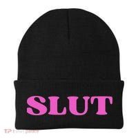 Yskk Slut Aesthetic Funny Sarcastic Beanie thumb 0