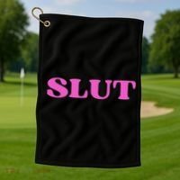 Yskk Slut Aesthetic Funny Sarcastic Golf Towel thumb 1