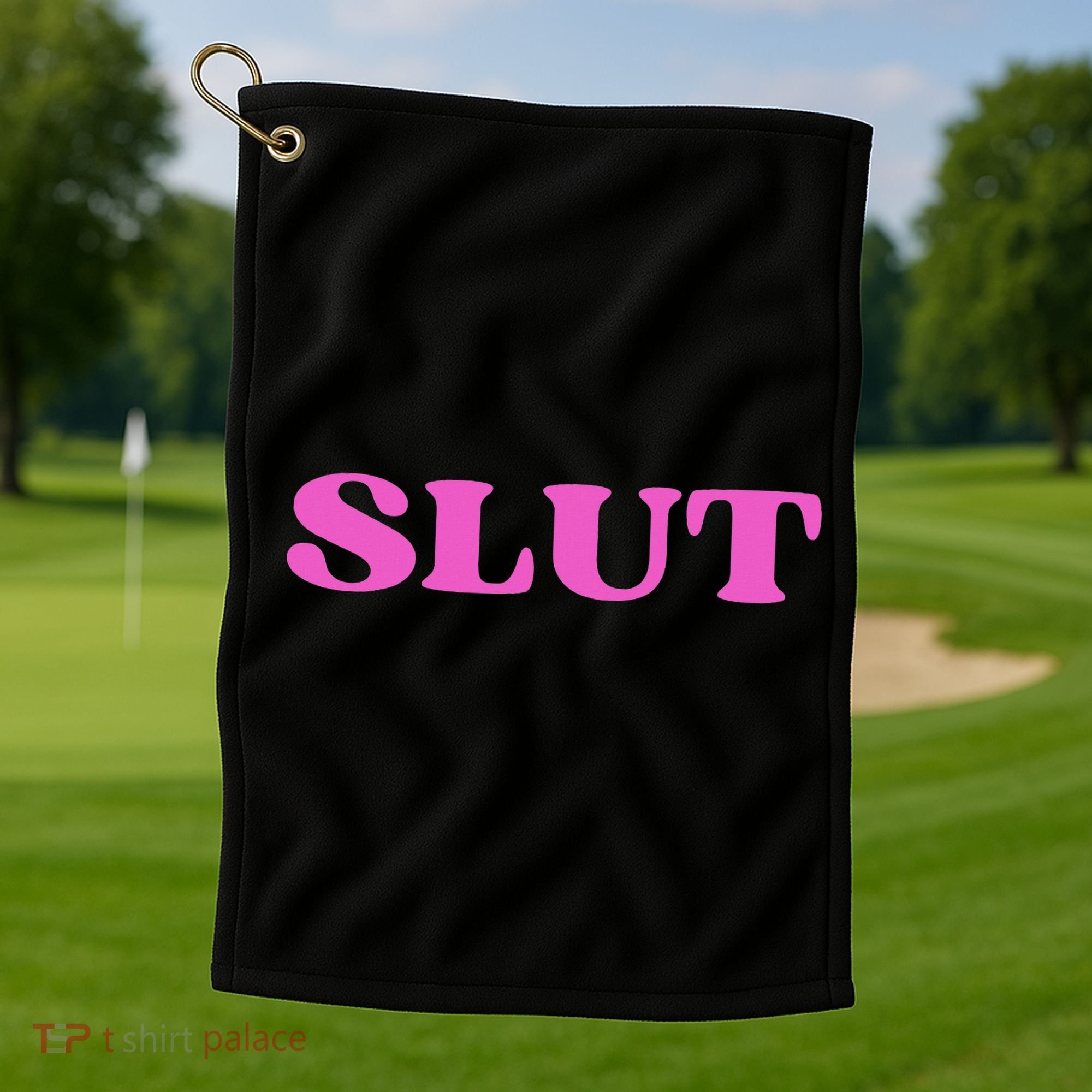 Yskk Slut Aesthetic Funny Sarcastic Golf Towel