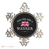 YOU SIR ARE A WANKER FUNNY BRITISH UK GB UNION JACK FLAG Ornament thumb 0