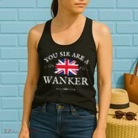 YOU SIR ARE A WANKER FUNNY BRITISH UK GB UNION JACK FLAG Women's Tank Top thumb 2