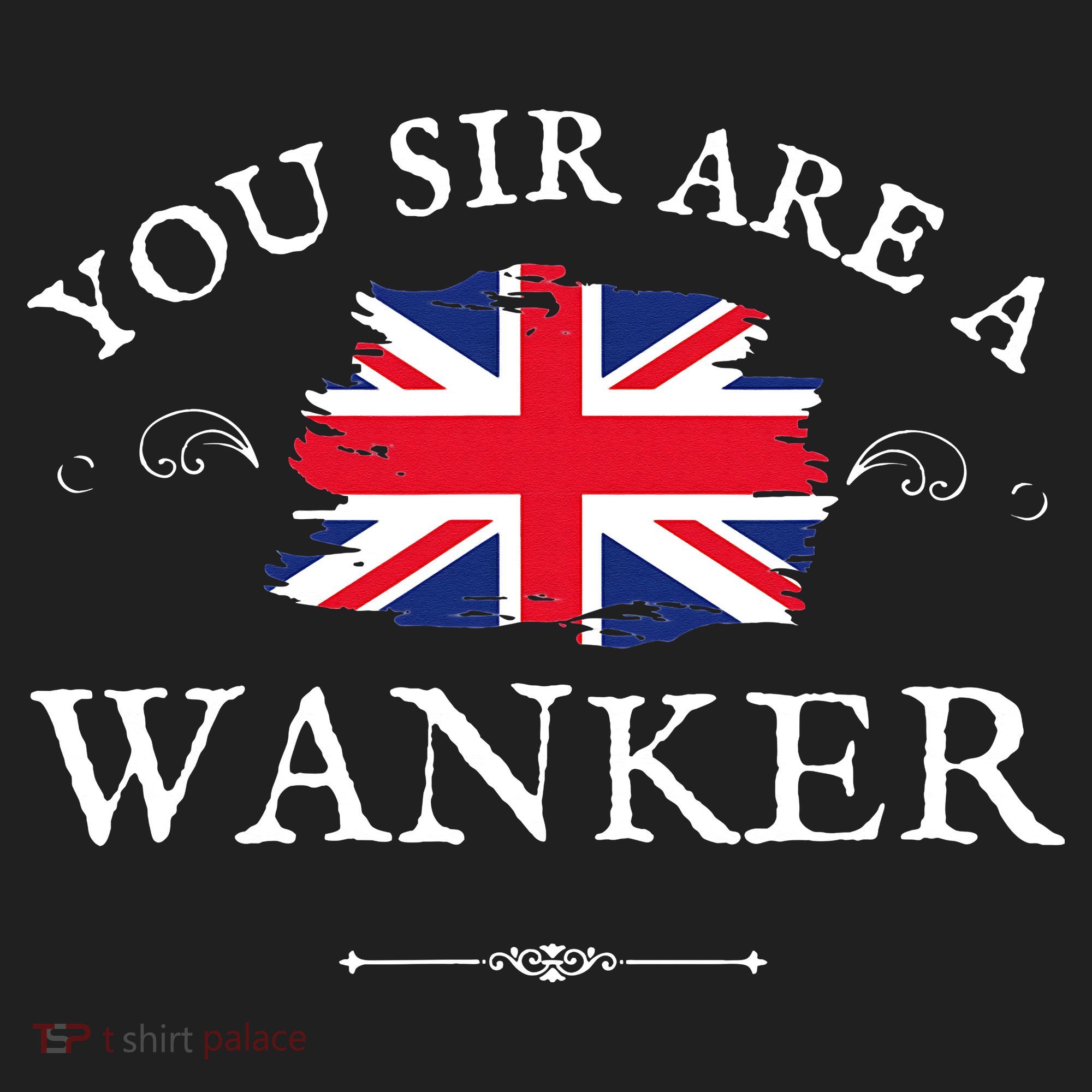 YOU SIR ARE A WANKER FUNNY BRITISH UK GB UNION JACK FLAG Golf Towel