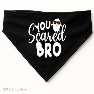 You Scared Bro Funny Halloween Ghost USA-Made Doggie Bandana
