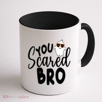You Scared Bro Funny Halloween Ghost Coffee Mug thumb 1