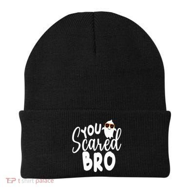 You Scared Bro Funny Halloween Ghost Beanie