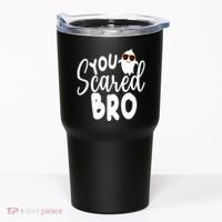 You Scared Bro Funny Halloween Ghost Tumbler thumb 0