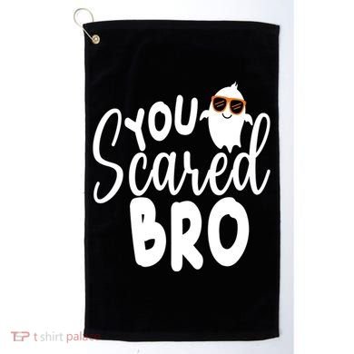 You Scared Bro Funny Halloween Ghost Golf Towel