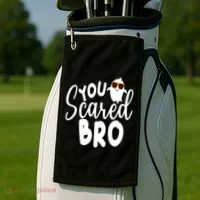 You Scared Bro Funny Halloween Ghost Golf Towel thumb 2