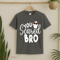 You Scared Bro Funny Halloween Ghost T-Shirt thumb 2