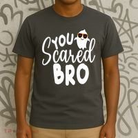You Scared Bro Funny Halloween Ghost T-Shirt thumb 3