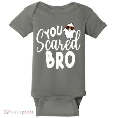 You Scared Bro Funny Halloween Ghost Baby Bodysuit