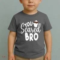 You Scared Bro Funny Halloween Ghost Toddler T-Shirt thumb 2