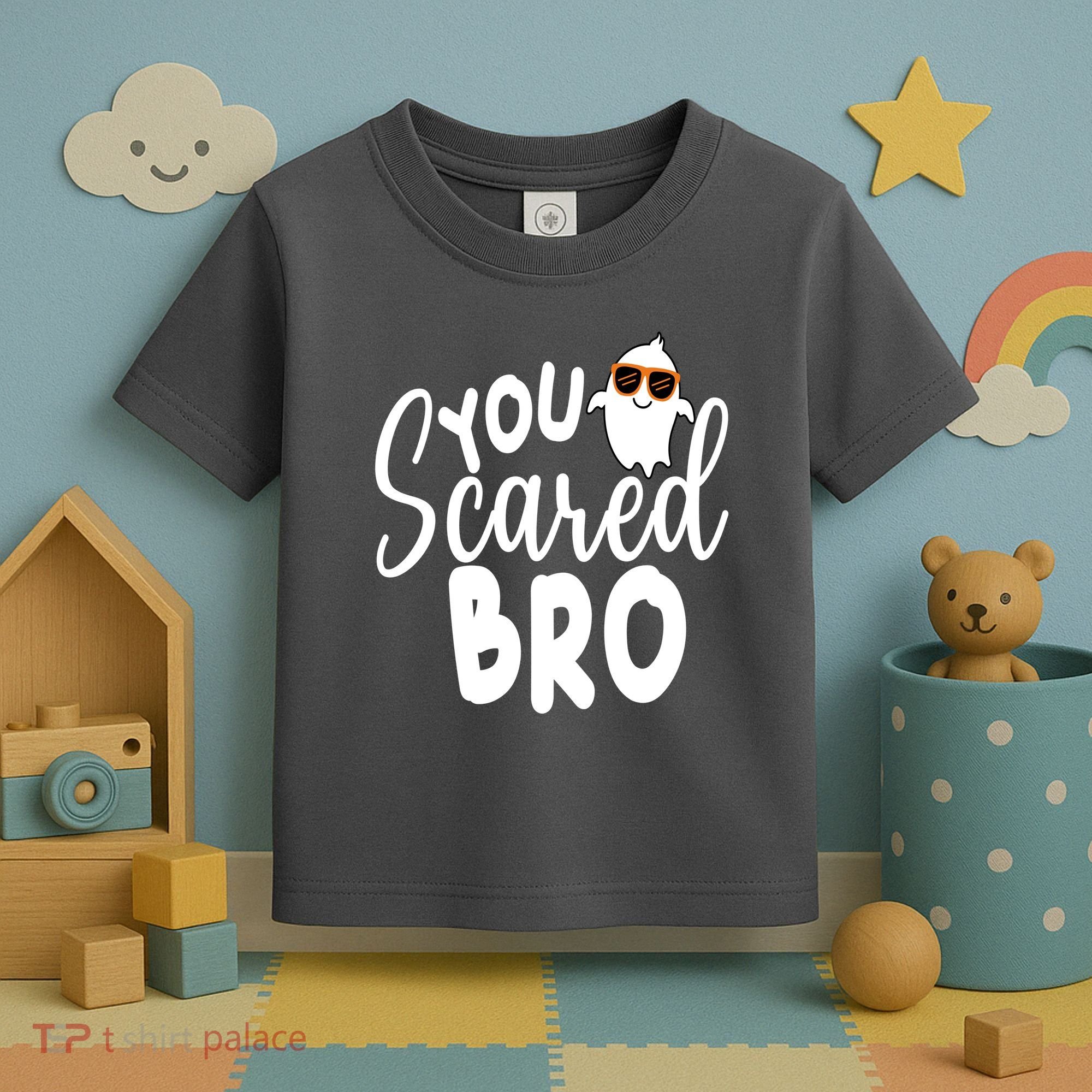 You Scared Bro Funny Halloween Ghost Toddler T-Shirt