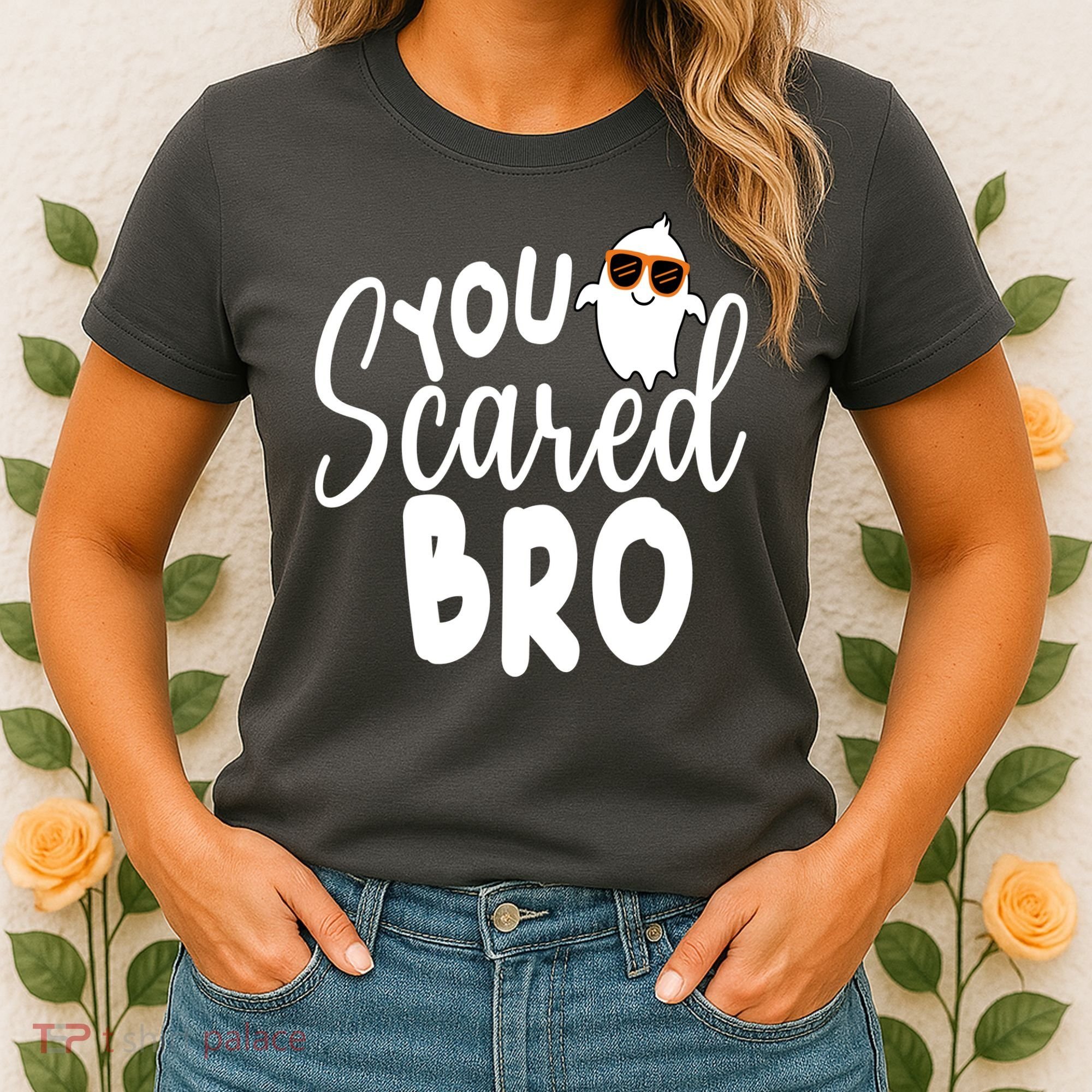 You Scared Bro Funny Halloween Ghost Women's T-Shirt